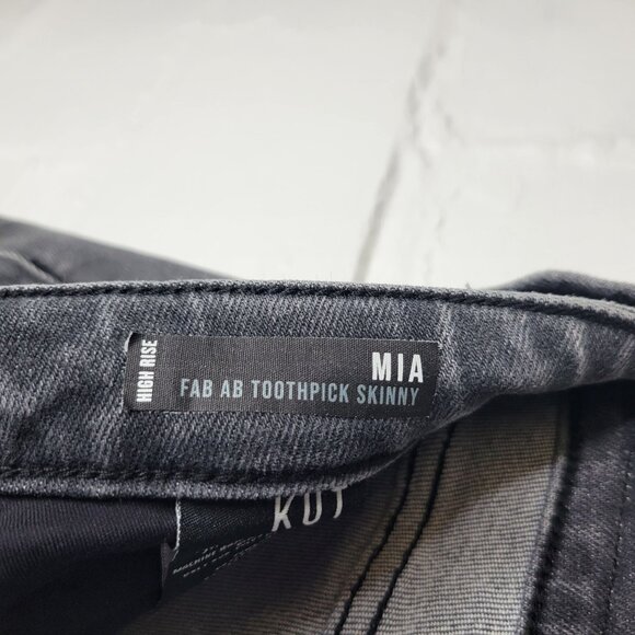 Kut From The Kloth Women's Size 10 Jeans Mia Fab Ab Toothpick Skinny Gray - Picture 4 of 5